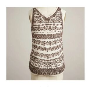 Sundance Women’s Beaded Tank Top, Neutrals, Lg